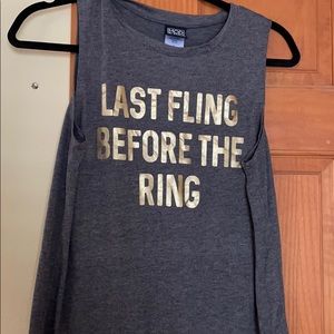 Last Fling before the Ring tank